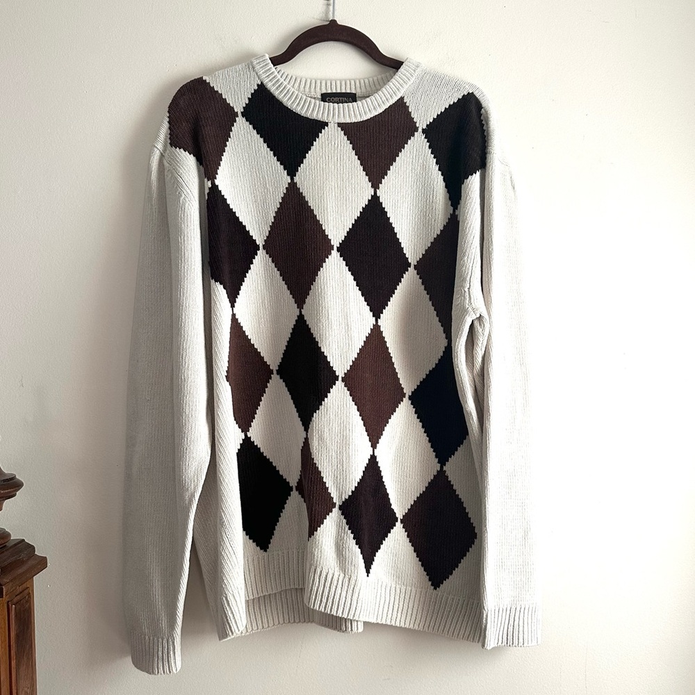 Cortina • Argyle Crewneck Sweater‎